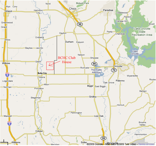 Butte City Hunting Club Area Map